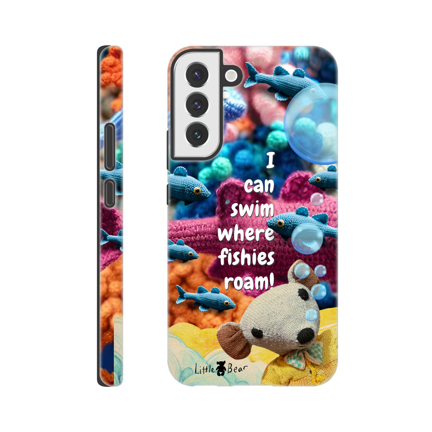 I can swim where fishies roam!  Phone Case Little Bear