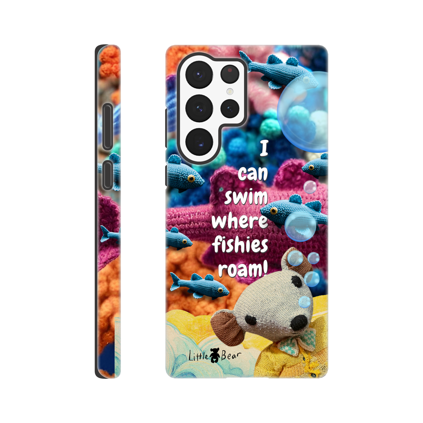 I can swim where fishies roam!  Phone Case Little Bear