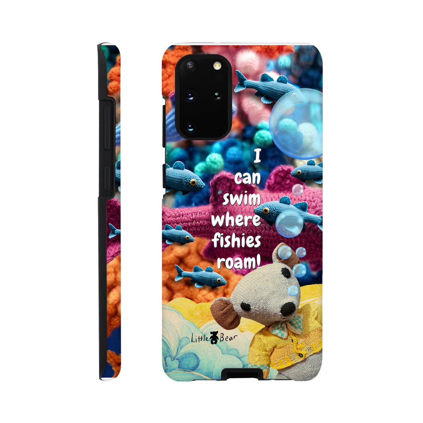 I can swim where fishies roam!  Phone Case Little Bear