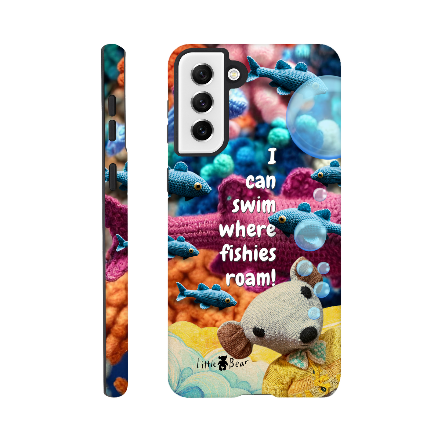 I can swim where fishies roam!  Phone Case Little Bear