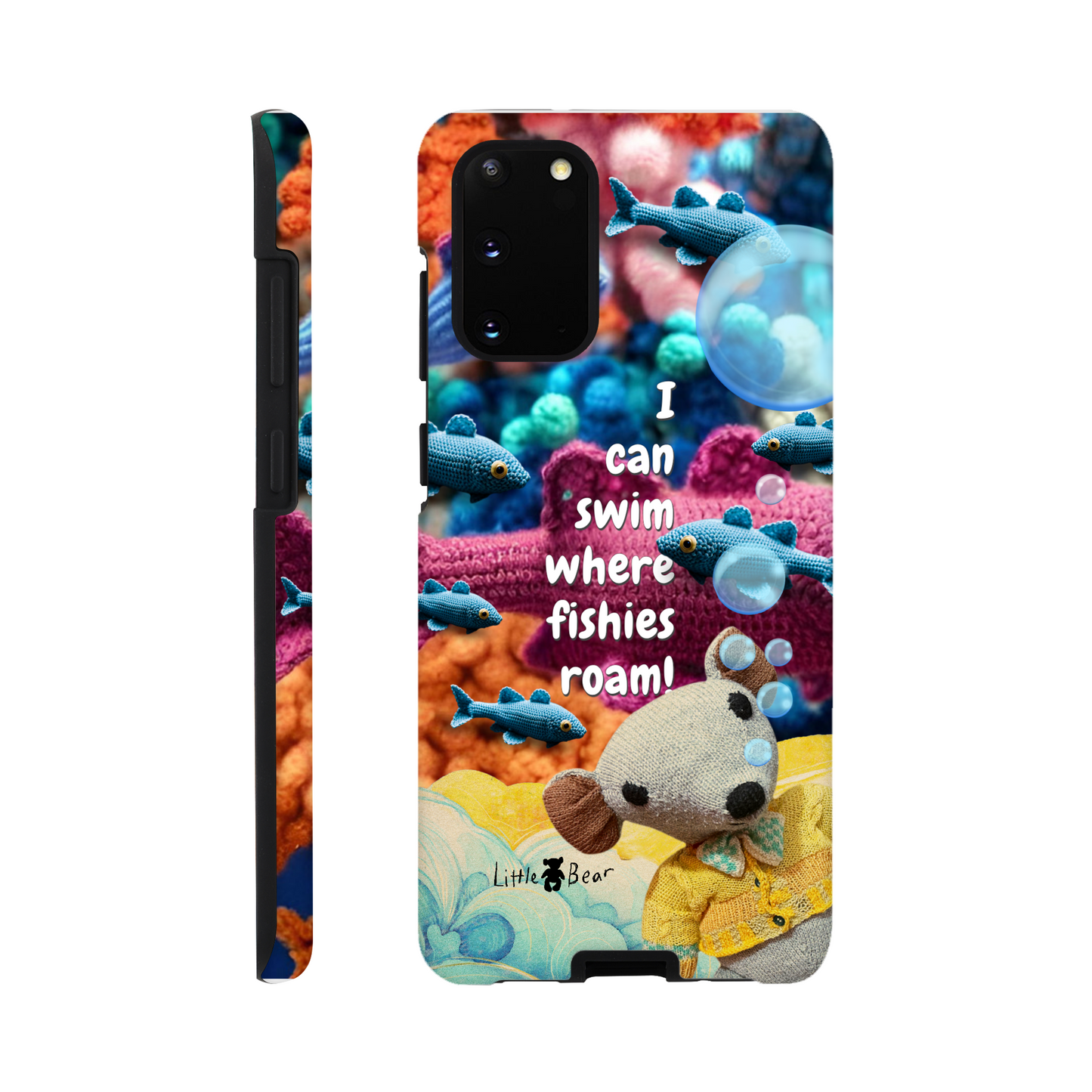 I can swim where fishies roam!  Phone Case Little Bear