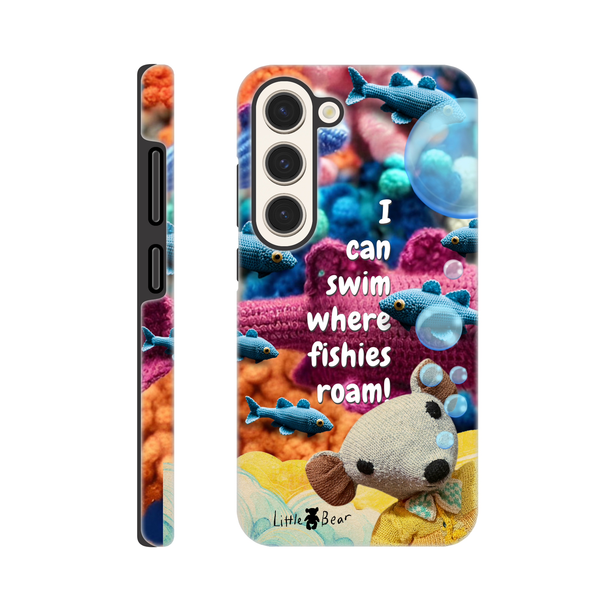 I can swim where fishies roam!  Phone Case Little Bear